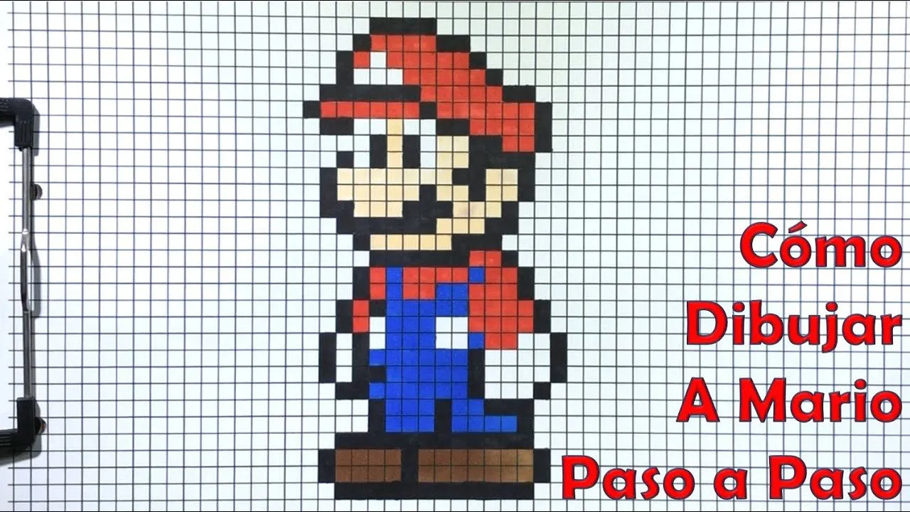 Cómo dibujar a Mario en Pixel Art u 8-bit! TUTORIAL PASO PASO - YouTube