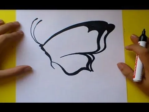 Como dibujar una mariposa paso a paso 3 | How to draw a butterfly ...