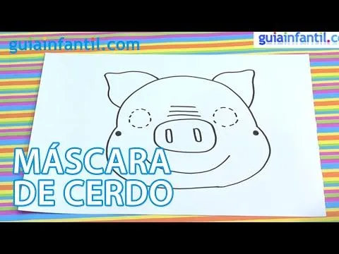 Cómo dibujar una máscara de cerdo - YouTube