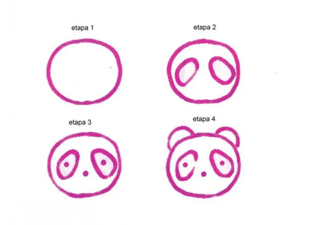 Dibujar MASCOTAS - Oso panda