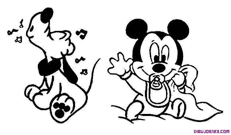 Como dibujar a Mickey Mouse bebé - Imagui