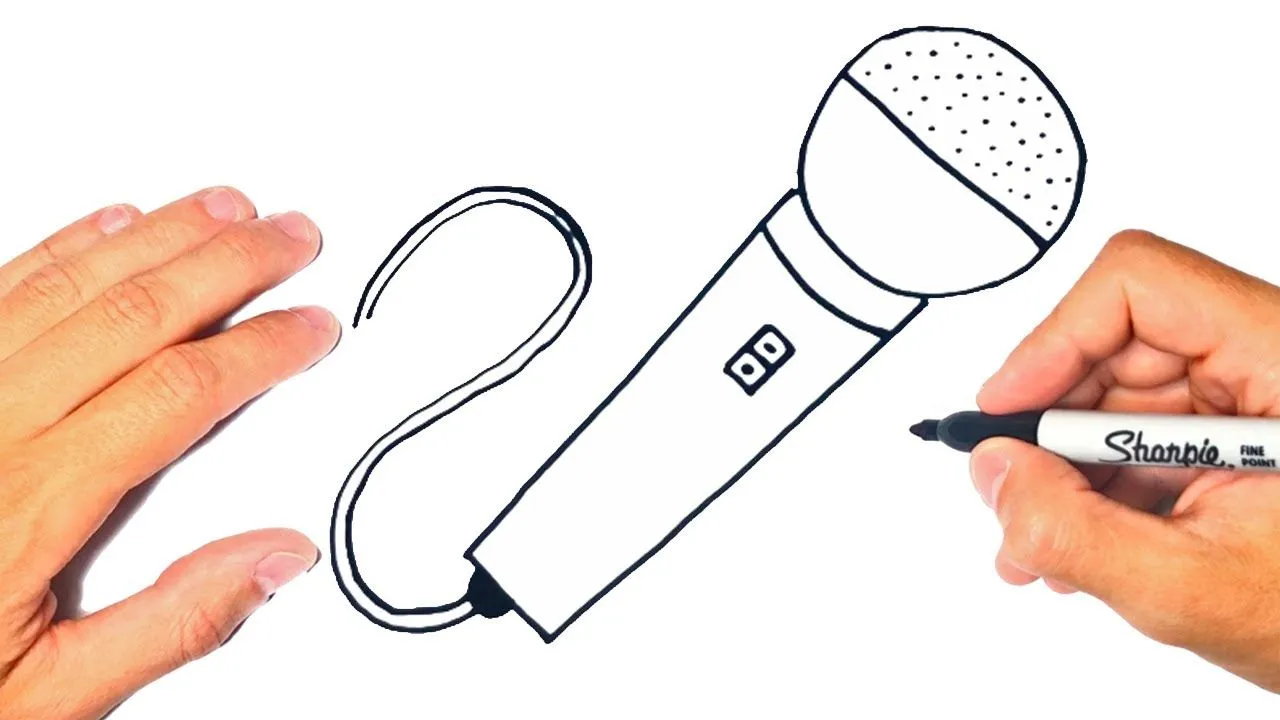 Como dibujar un Microfono paso a paso - YouTube