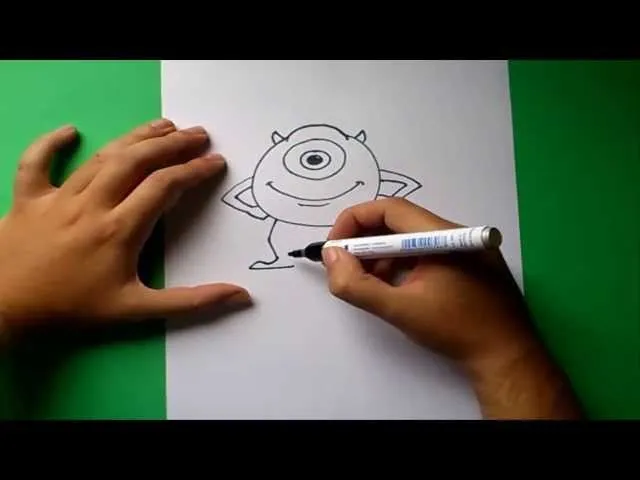 Como dibujar a Mike paso a paso - Monstruos s.a. | How to draw ...
