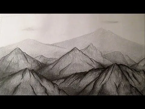 Cómo dibujar montañas a lápiz, cómo dibujar paisajes a lápiz HD ...