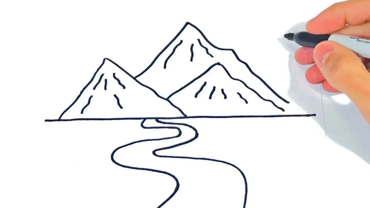 Cómo dibujar unas Montañas Paso a Paso | Dibujo de Montaña - YouTube