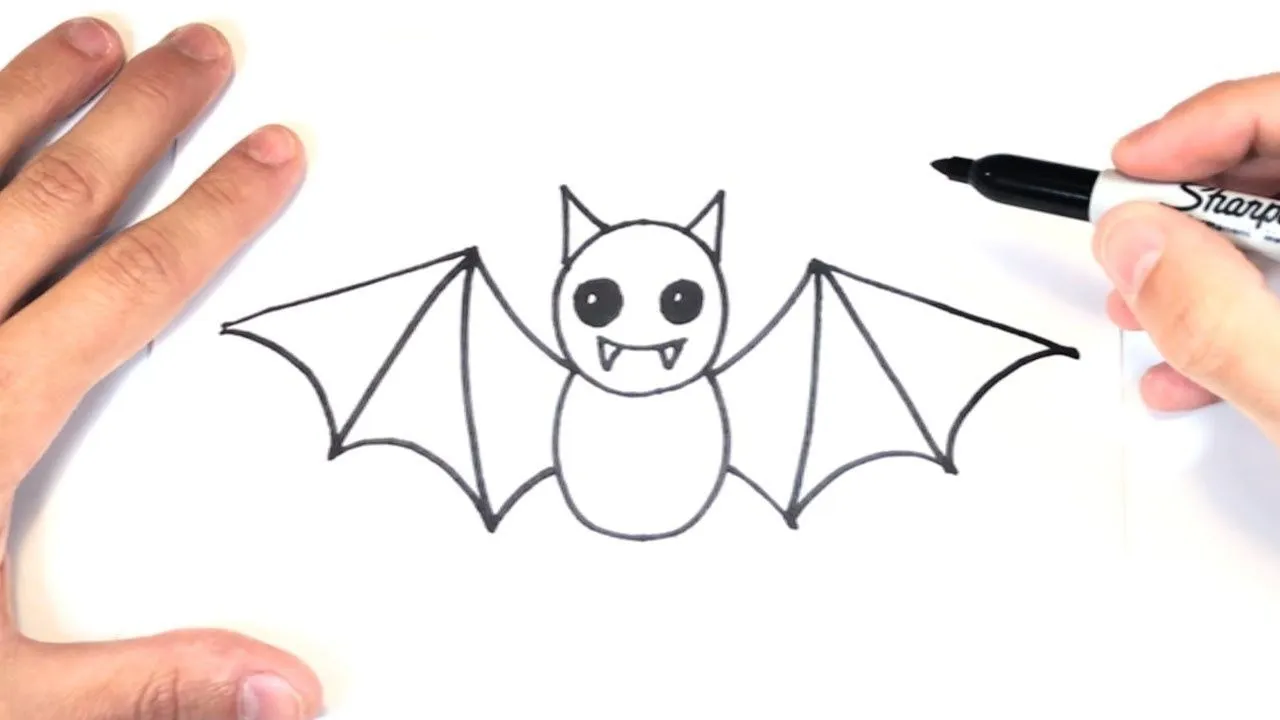 Cómo dibujar un Murcielago Paso a Paso y fácil - YouTube Cómo dibujar un Murcielago Paso a Paso y fácil - YouTube