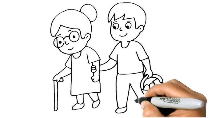 Cómo dibujar un Niño y una Niña Abrazándose (fácil) | How to Draw a Little  Boy and Girl Hugging - YouTube