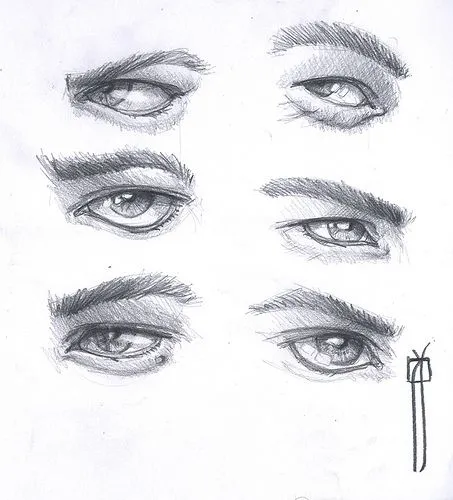 Como dibujar ojos reales - Imagui