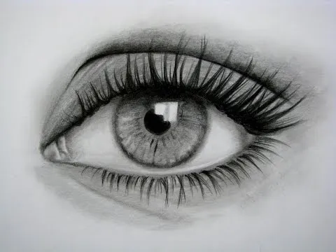 Cómo dibujar un ojo realista y PESTAÑAS!! Paso a Paso - YouTube