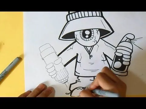 como dibujar un ojo con spray y marcador - Youtube Downloader mp3