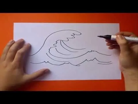 Como dibujar una ola paso a paso | How to draw a wave - YouTube