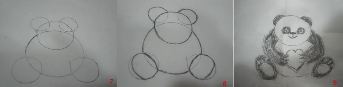 Dibujo de panda tierno a lapiz - Imagui