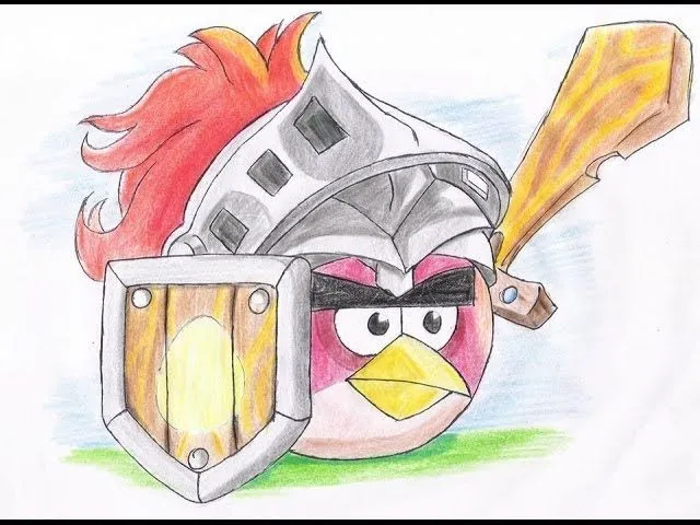 como dibujar pajaro rojo (angry birds epic) - YouTube