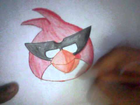 Como dibujar el pájaro rojo de angry birds space (how to draw red ...