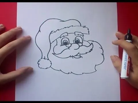 Como dibujar a papa noel paso a paso 3 | How to draw Santa Claus 3 ...