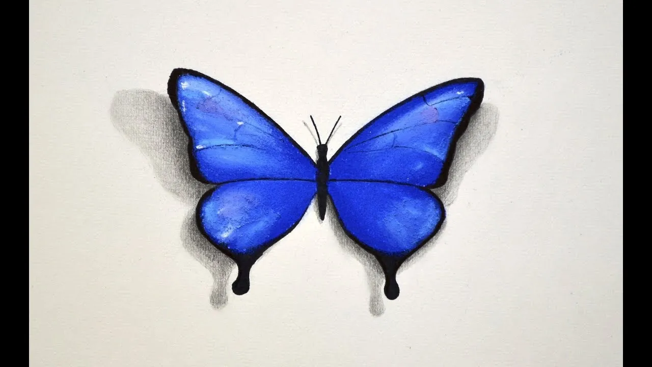 Cómo dibujar con pastel: Una mariposa - Arte Divierte - YouTube