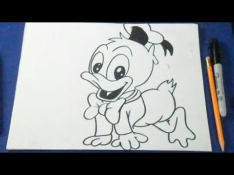 Cómo dibujar al Pato Donald (Bebé) - YouTube