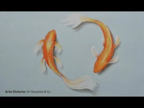 Cómo dibujar un peces con lápices de colores- Arte DivierteD - YouTube