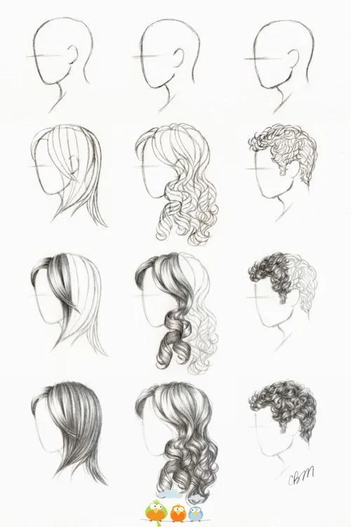 Como dibujar pelo | Dibujos | Pinterest