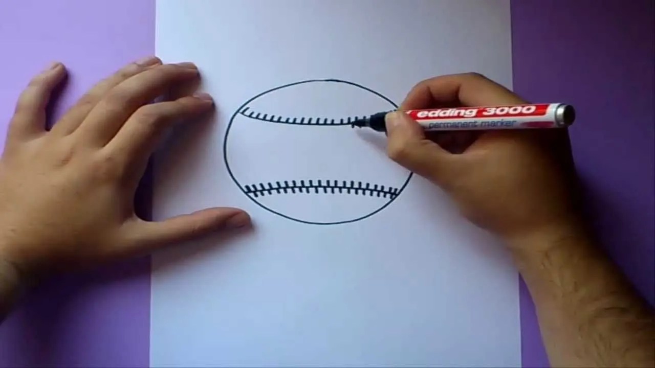 Como dibujar una pelota de baseball paso a paso | How to draw a baseball -  YouTube