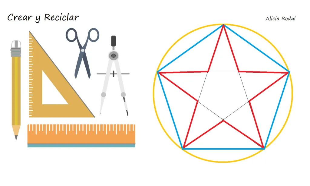 Cómo dibujar un pentágono y una estrella de 5 puntas - Crear y Reciclar