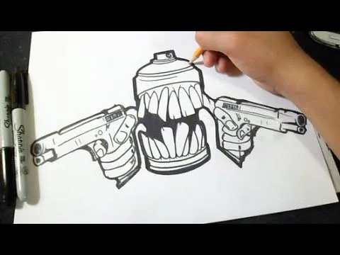 Cómo dibujar un Perro (Pitbull) Graffit - Youtube Downloader mp3