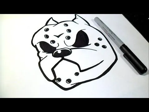 Cómo dibujar un Perro (Pitbull) Graffiti | Thinkd art - | ZaXx ...