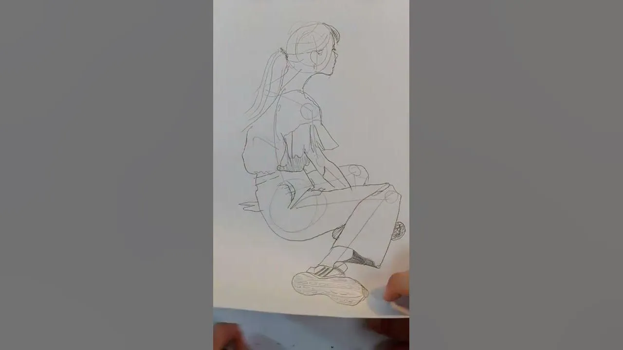 Cómo dibujar una persona sentada? #shorts - YouTube