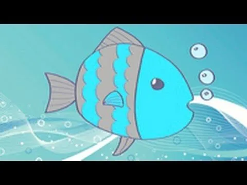Cómo dibujar un pez. Dibujos infantiles - YouTube