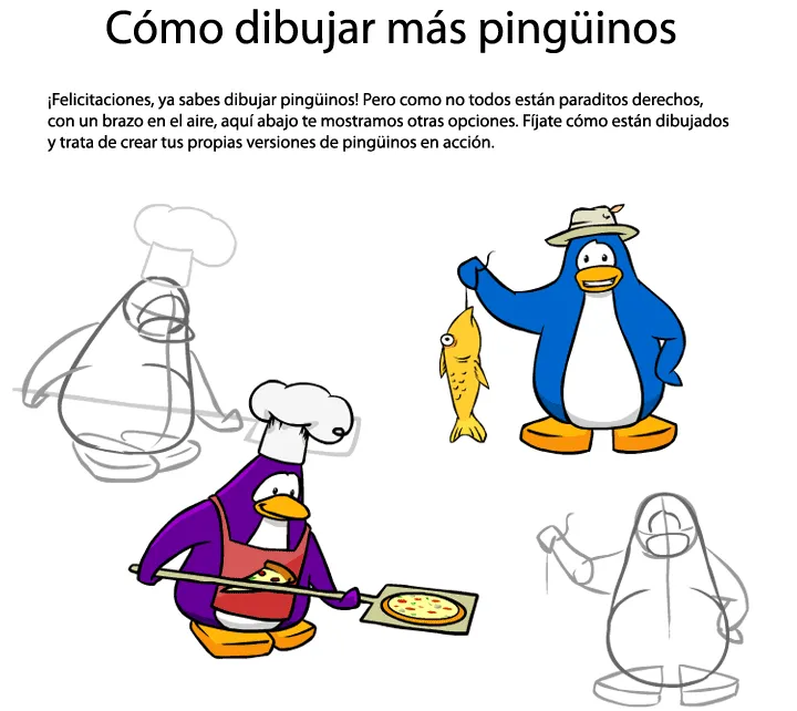 Como dibujar Pinguinos (Actualizado) | .:Mundo Club Penguin:.