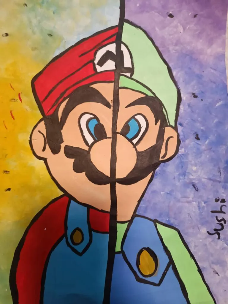 Como dibujar y pintar a Super Mario Bros y Luigi paso a paso – art4kids