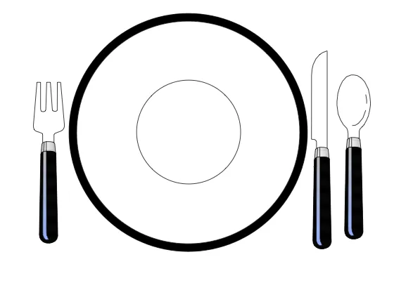 Dibujos para colorear de plato del buen comer - Imagui
