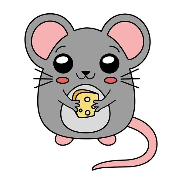 Cómo dibujar un Ratón Kawaii ✍ | COMODIBUJAR.CLUB Cómo dibujar un Ratón Kawaii ✍ | COMODIBUJAR.CLUB