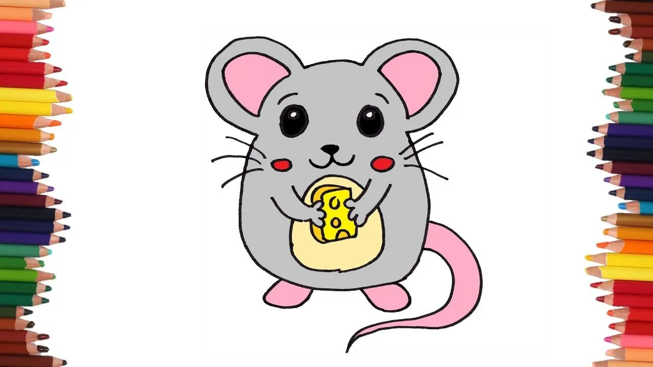 Como dibujar un RATONCITO KAWAII paso a paso y MUY FACIL - Dibujos para Colorear - YouTube Como dibujar un RATONCITO KAWAII paso a paso y MUY FACIL - Dibujos para Colorear - YouTube