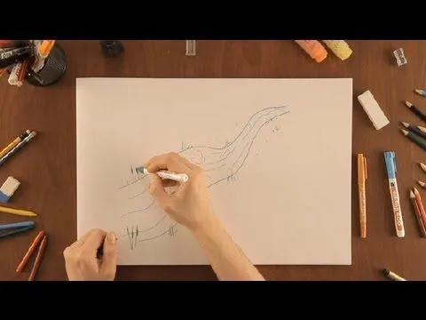 Cómo dibujar un río : Dibujos de la Naturaleza - YouTube