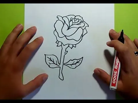 Como dibujar una rosa paso a paso 6 | How to draw a rose 6 - YouTube