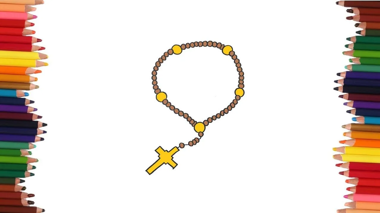 como dibujar un rosario | Dibujos faciles - YouTube