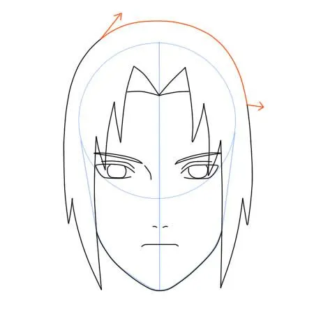Como dibujar a Sasuke Uchiha (Shippuden) Paso a paso | Dibujanime!
