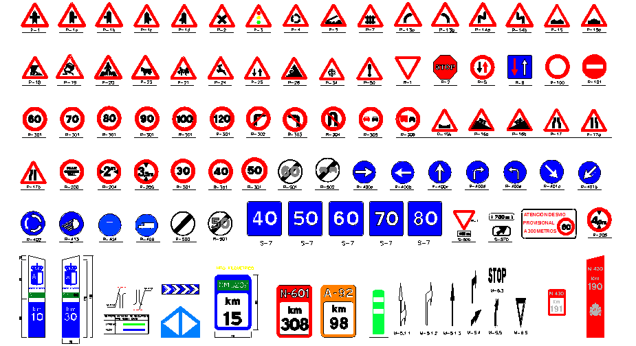 Nombres de las señales de transito - Imagui