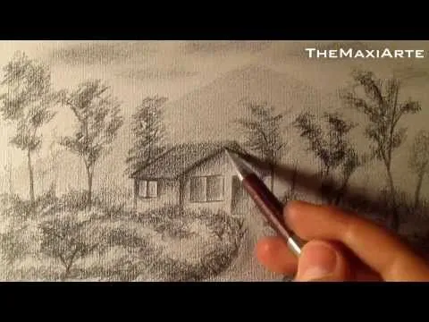 Cómo dibujar un sencillo paisaje a lápiz, cómo dibujar bocetos de ...