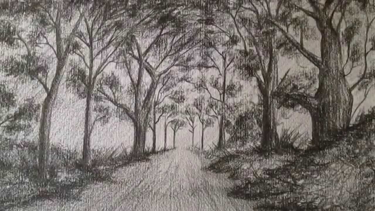 Cómo dibujar un sencillo paisaje a lápiz,aprender a dibujar ... Cómo dibujar un sencillo paisaje a lápiz,aprender a dibujar ...