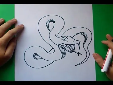 Como dibujar una serpiente paso a paso 6 | How to draw a snake 6 ...