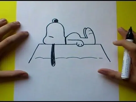 Como dibujar a Snoopy paso a paso 2 | How to draw Snoopy 2 - YouTube