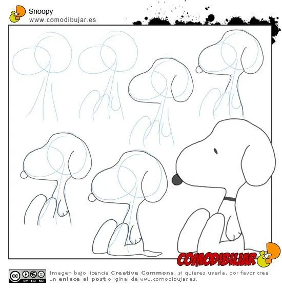 Como dibujar a Snoopy en 5 pasos | DIBUJO Y PAPER PIECING ...