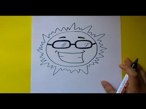 Como dibujar un sol paso a paso 2 | How to draw a sun 2 - YouTube
