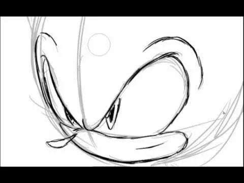 Como dibujar a sonic/how to draw Sonic - YouTube