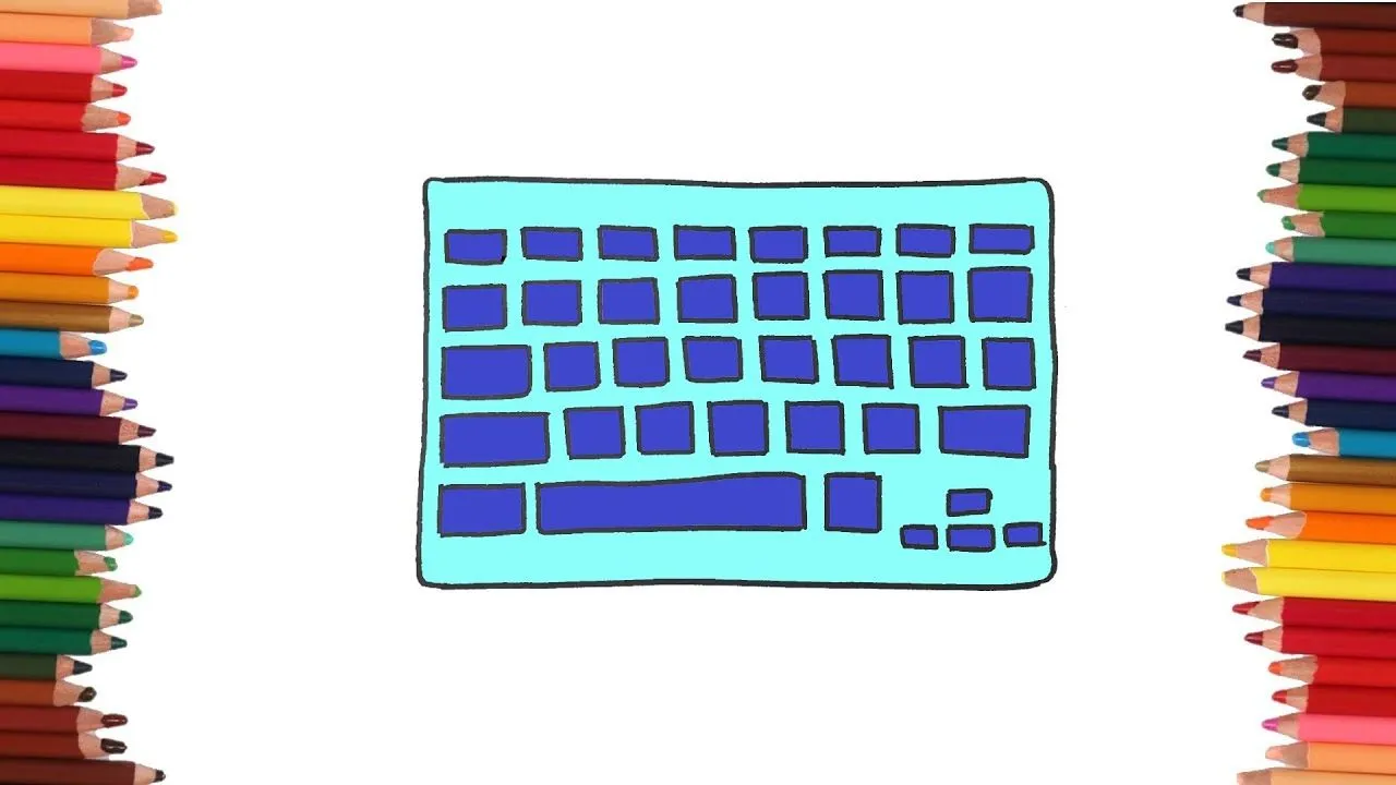 como dibujar un teclado | Dibujos faciles - YouTube como dibujar un teclado | Dibujos faciles - YouTube