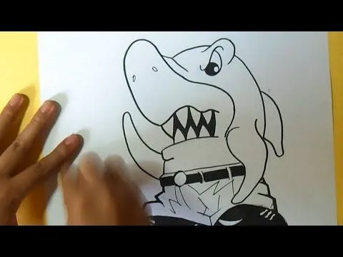 cómo dibujar un tiburón cholo | Wizard art - by Graffiti Wörld ...