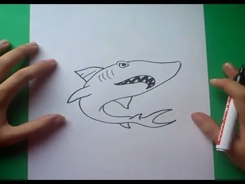 Como dibujar un tiburon paso a paso 2 | How to draw a shark 2 ...