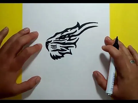Como dibujar un tigre tribal paso a paso | How to draw a tribal ...